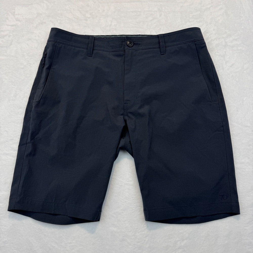 7 Diamonds Intertidal Performance Shorts Mens 33 Navy Blue Stretch STS-1240